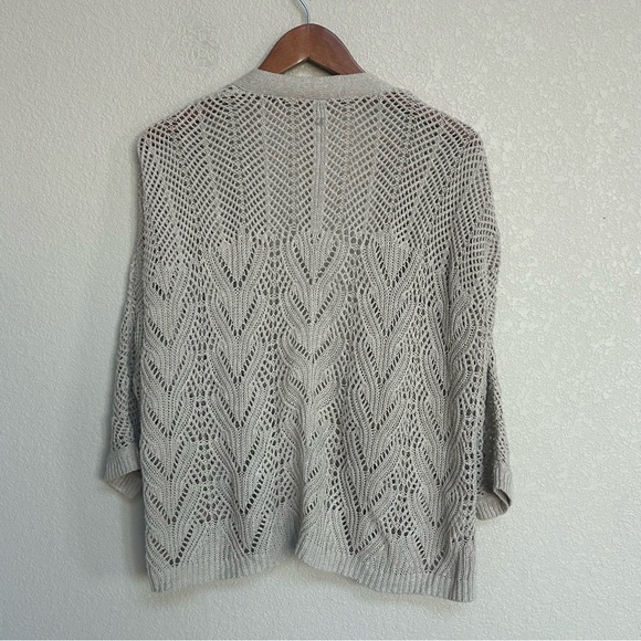 Sundance Women’s Size Small Beige Open Knit Cardigan Sweater Linen Blend - Picture 2 of 5